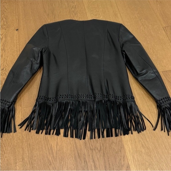 Danier Leather Fringe Zip-Up Jacket - Size M - Picture 14 of 15